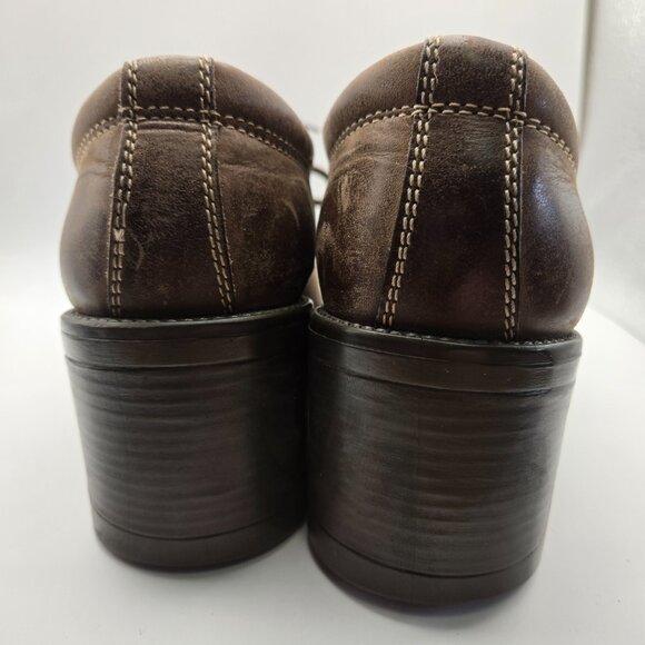 St John's Bay Womens Size 7.5 Vintage Chunky Block Heel Lace Up Oxford Shoes Y2K - Picture 6 of 12
